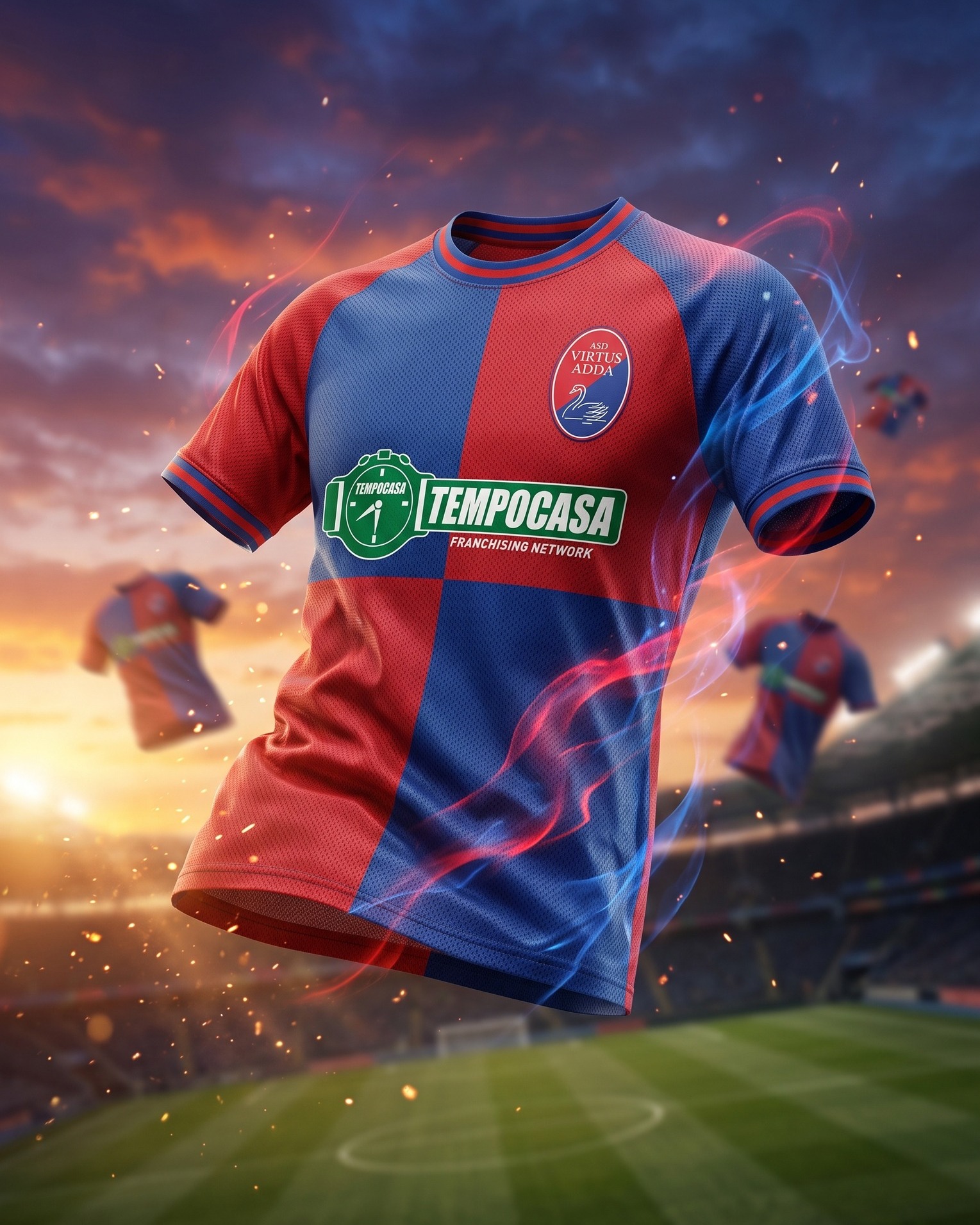 Maglia Virtus Adda con lo sponsor Tempocasa